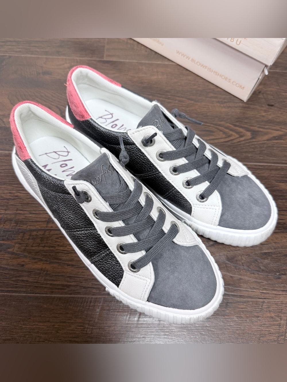 BLOWFISH MALIBU MULTICOLOR SNEAKERS GUNMETAL RED GRAY SILVER